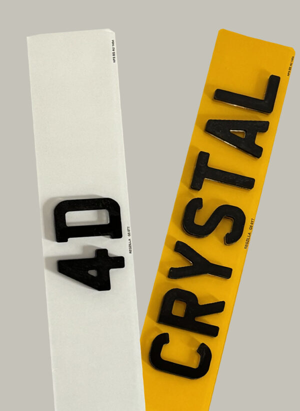 4D Crystal Number Plate